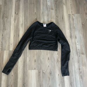 Gymshark Black Long Sleeve Crop Top